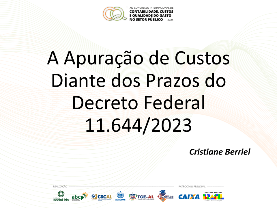 Miniatura A Apuração de Custos Diante dos Prazos do Decreto Federal 11.644/2023