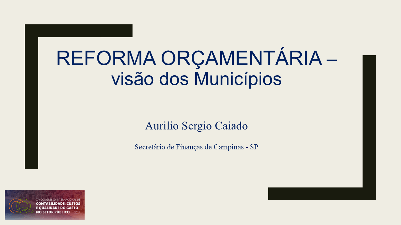 Miniatura Reforma orçamentária – Visão dos municípios