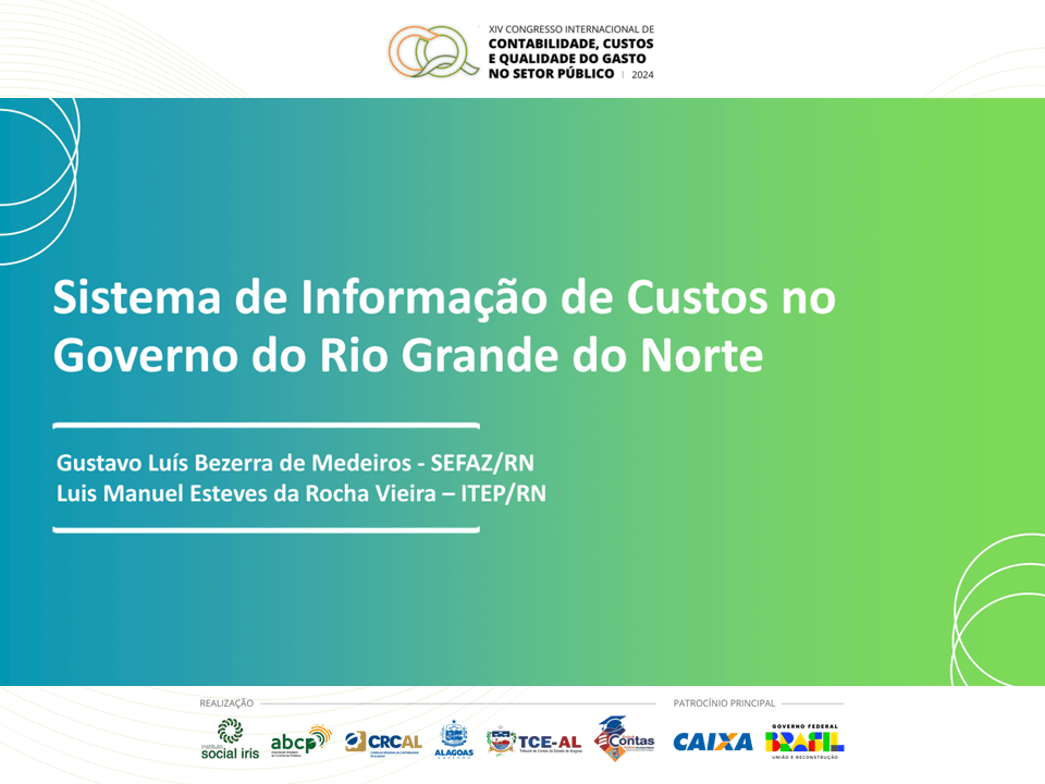 Miniatura Sistema de Informação de Custo no Governo do Rio Grande do Norte