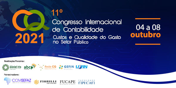 Imagem de cabeçalho 11º Congresso Internacional de Contabilidade, Custos e Qualidade do Gasto no Setor Público